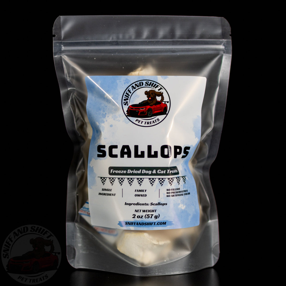 Freeze-Dried Scallops Dog  Cat Treats