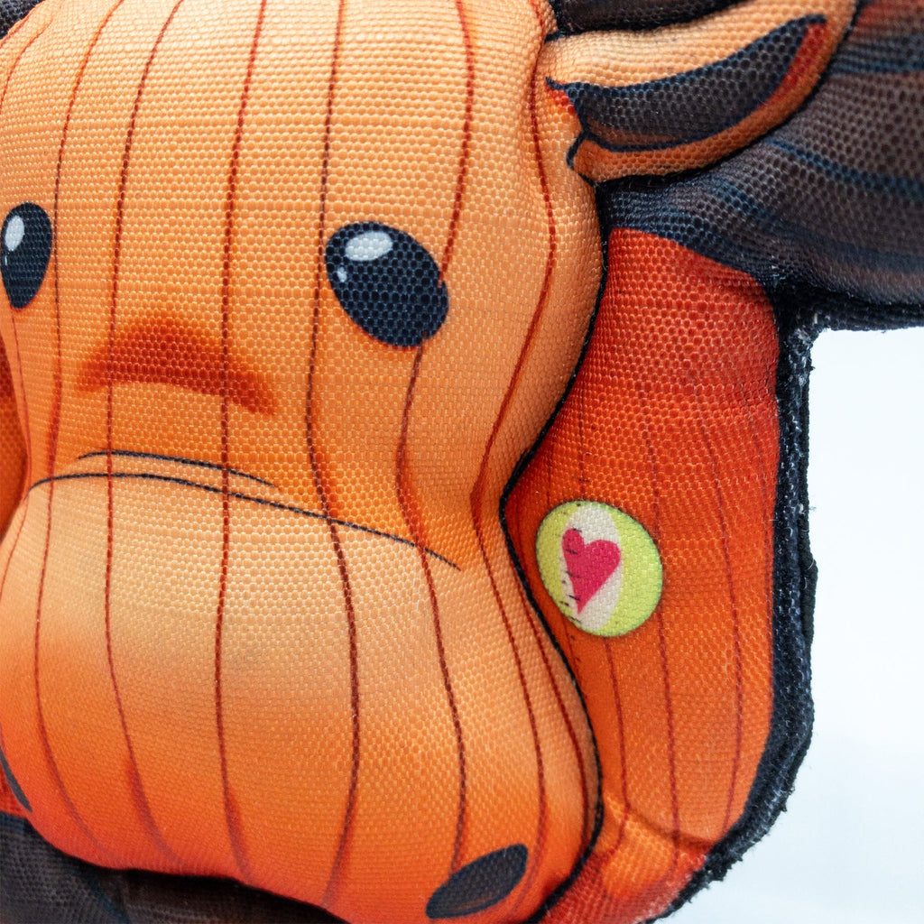 HuggleTuff Puffies Woodland Friends Plush Dog Toys 3 Pack, close-up