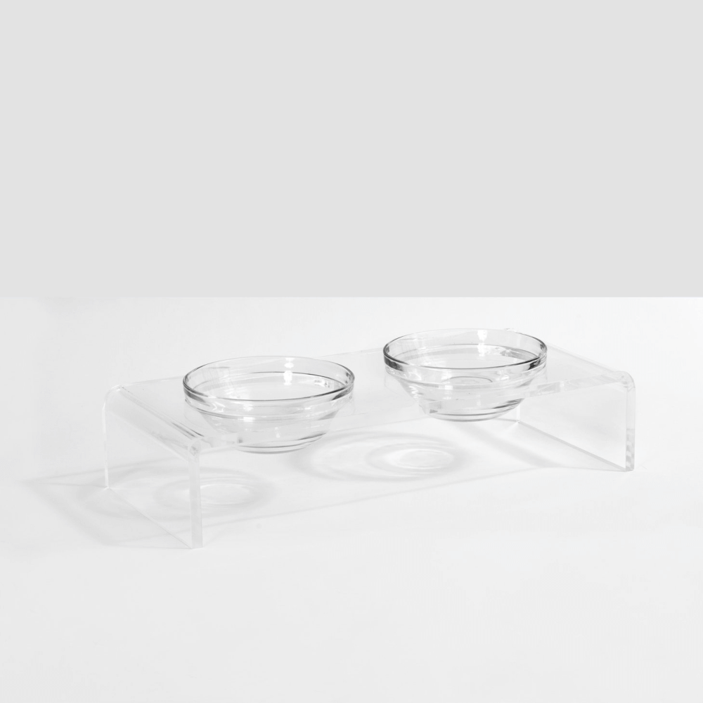 Hiddin Small Glass Bowl Feeder – Lucite Stand – alternate view 9