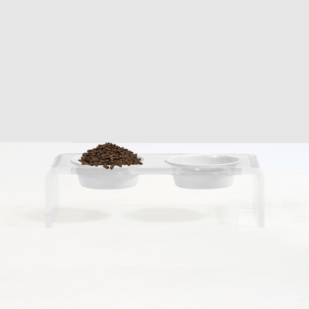 Hiddin Small Acrylic Feeder with Stainless Steel Bowls – 1.5 or 3.5 Cup – alternate view 6