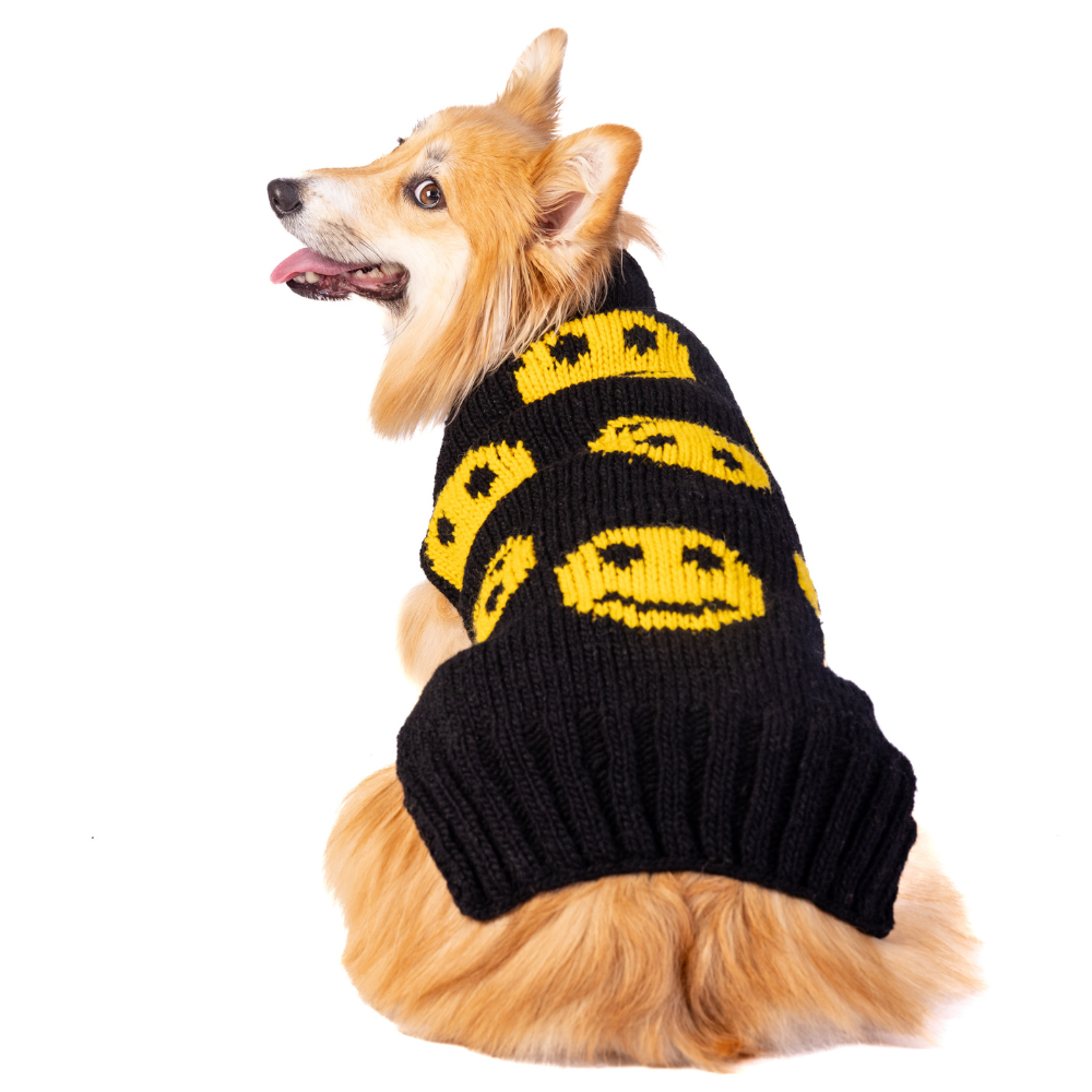 Smiley Dog Sweater Golden Yellow and Black – photo 6 of 6