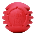 USA-K9 Stars and Stripes red rubber dental ball dog toy – photo 1 of 10