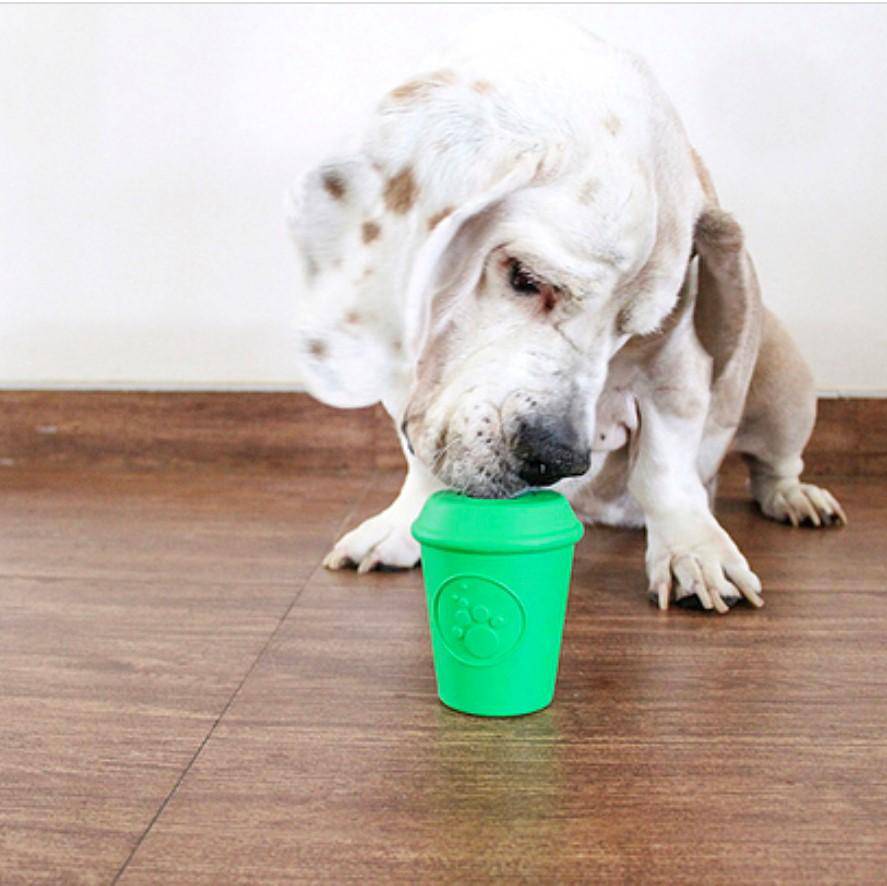 Coffee Cup Rubber Dog Chew Toy – Power Chewers, Treat Dispenser, USA Made – alternate view 5