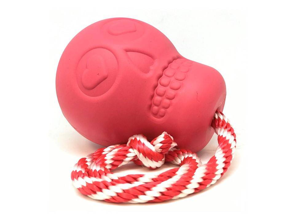 USA-K9 Skull pink rubber chew toy and treat dispenser – photo 5 of 7