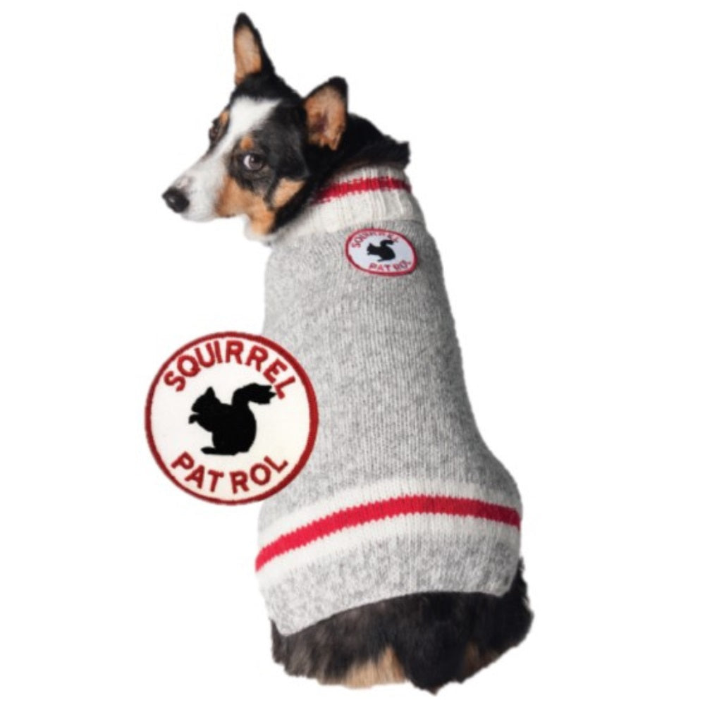 Squirrel Patrol Dog Sweater Hand Knit Wool Pullover – photo 1 of 4