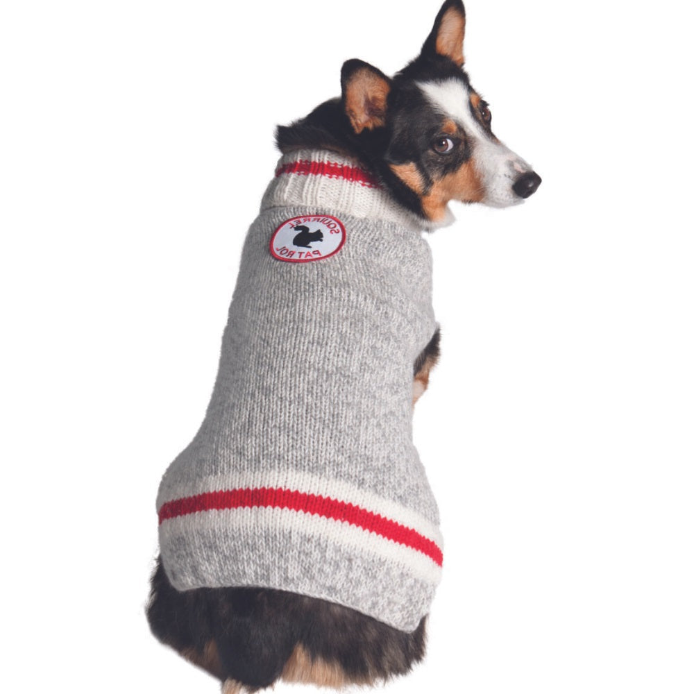 Squirrel Patrol Dog Sweater Hand Knit Wool Pullover – photo 2 of 4