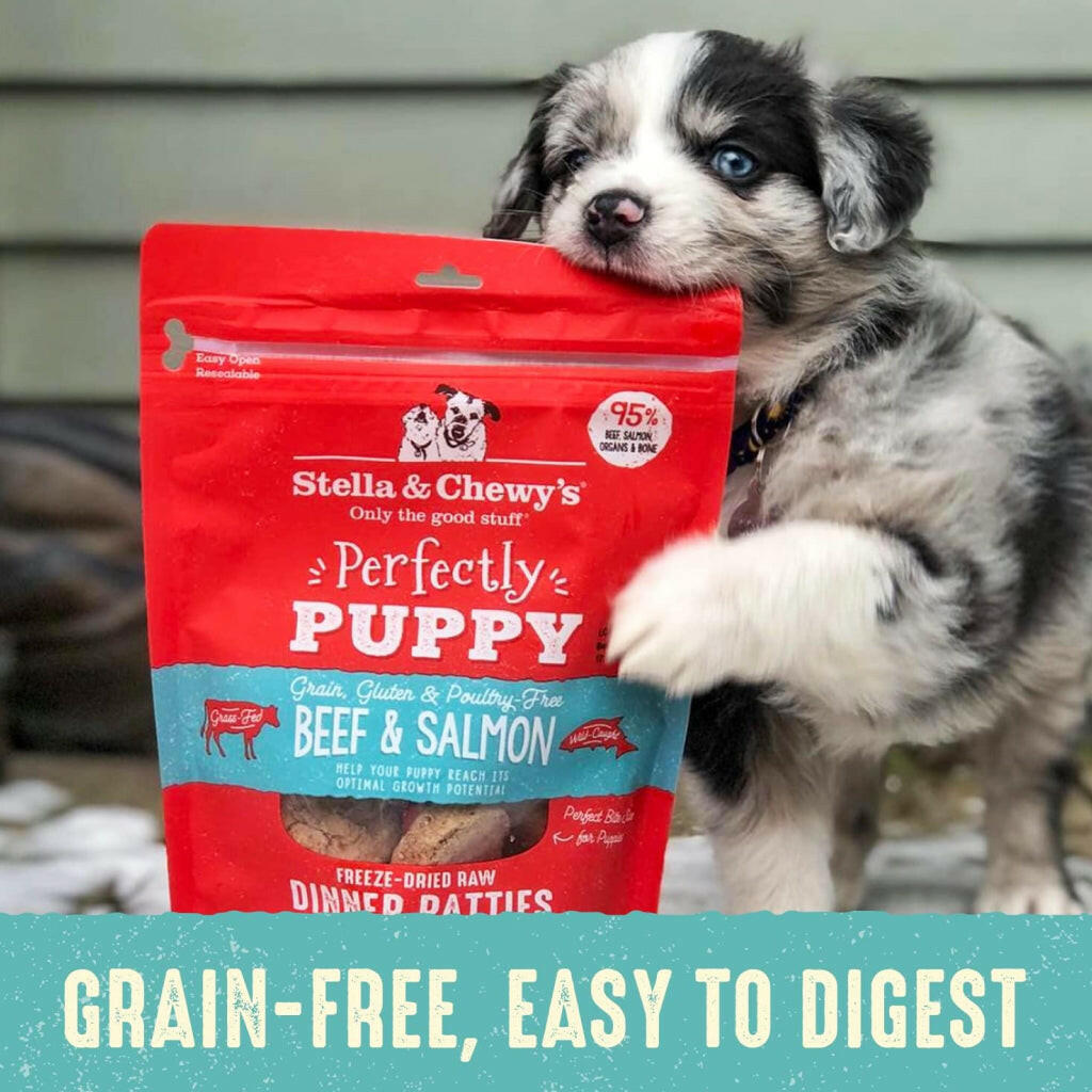 Stella and Chewys Perfectly Puppy Beef and Salmon Dinner Patties Freeze-Dried Raw Food – photo 8 of 9
