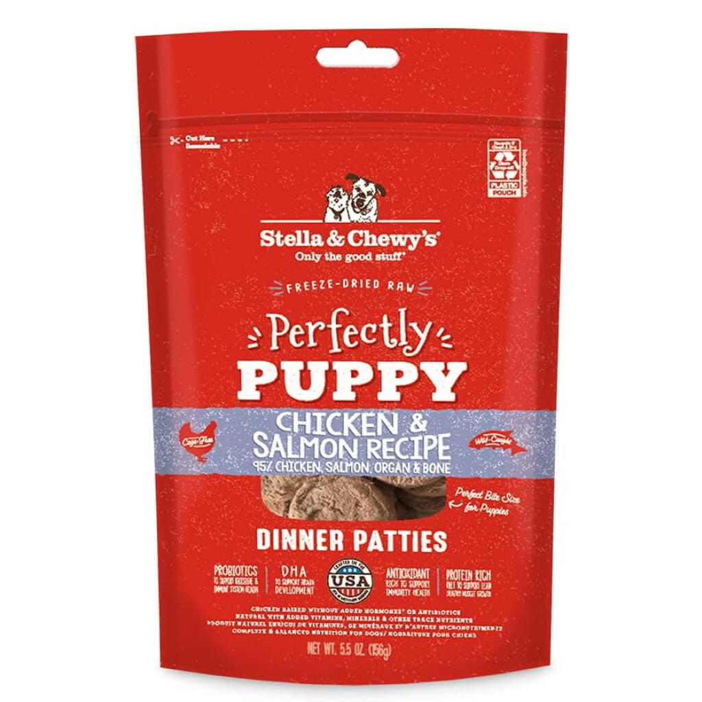Stella and Chewys Perfectly Puppy Chicken and Salmon Dinner Patties Freeze-Dried Raw Food – photo 1 of 9