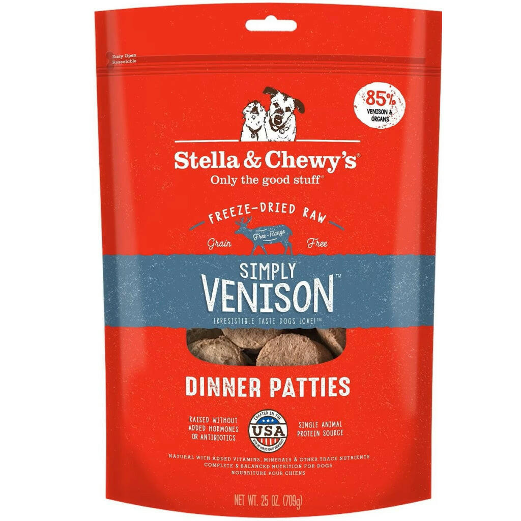 Stella and Chewys Simply Venison Dinner Patties Freeze-Dried Raw Dog Food – photo 1 of 7