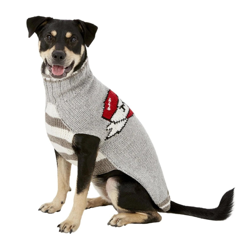 Tattooed Mom Dog Sweater Grey and Red Wool – photo 2 of 6