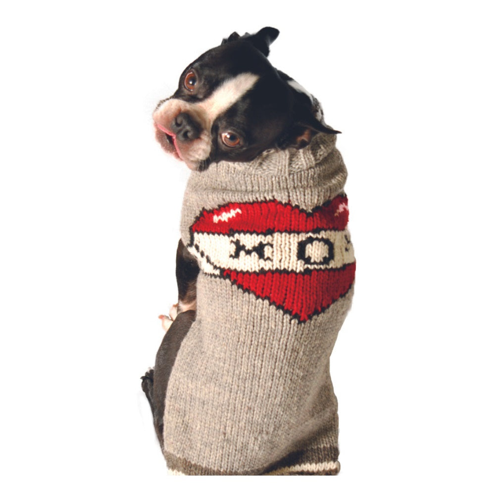 Tattooed Mom Dog Sweater Grey and Red Wool – photo 1 of 6