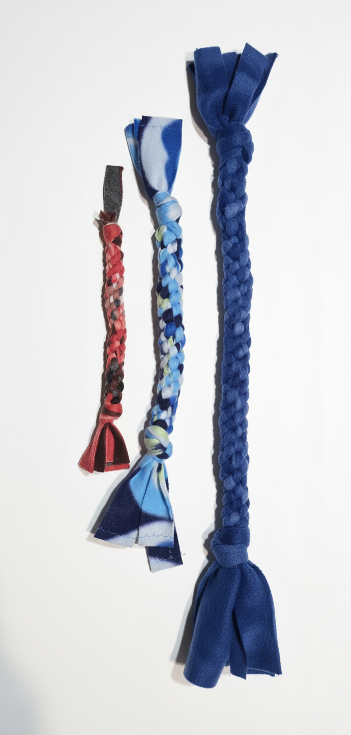 Small Fleece Pull Toy for tiny and small dogs, alternate view