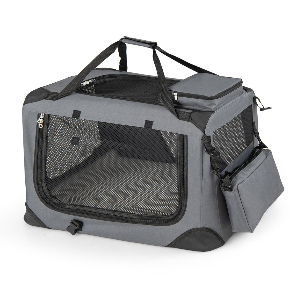 Soft Collapsible Dog Crate with Mesh Windows and 3 Doors – photo 3 of 32