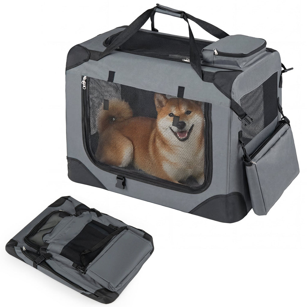 Soft Collapsible Dog Crate with Mesh Windows and 3 Doors – photo 12 of 32