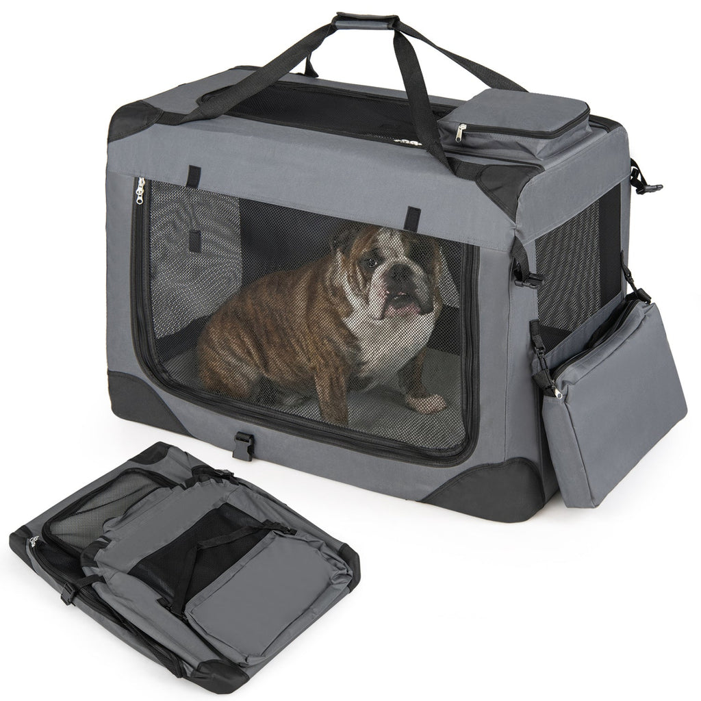 Soft Collapsible Dog Crate with Mesh Windows and 3 Doors – photo 20 of 32