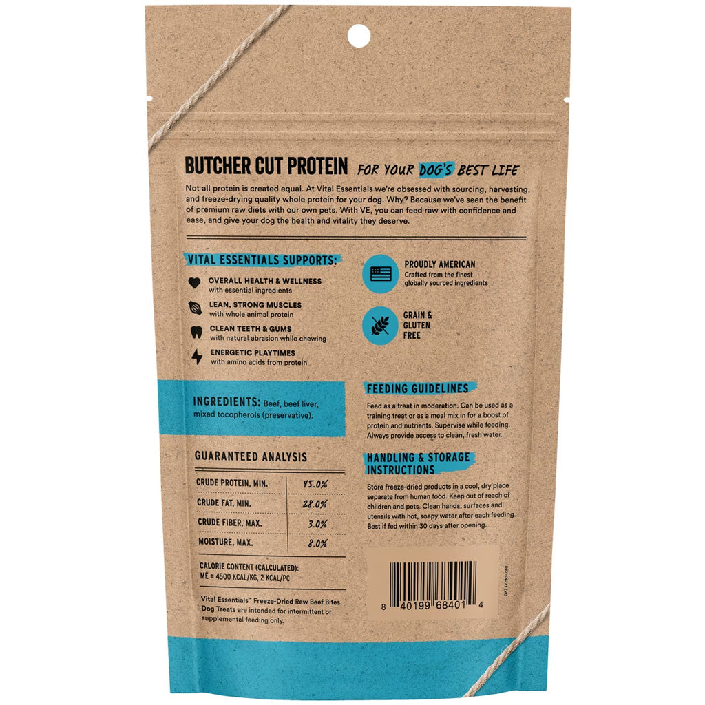 Vital Essentials Freeze-Dried Beef Bites Dog Treats – photo 2 of 10