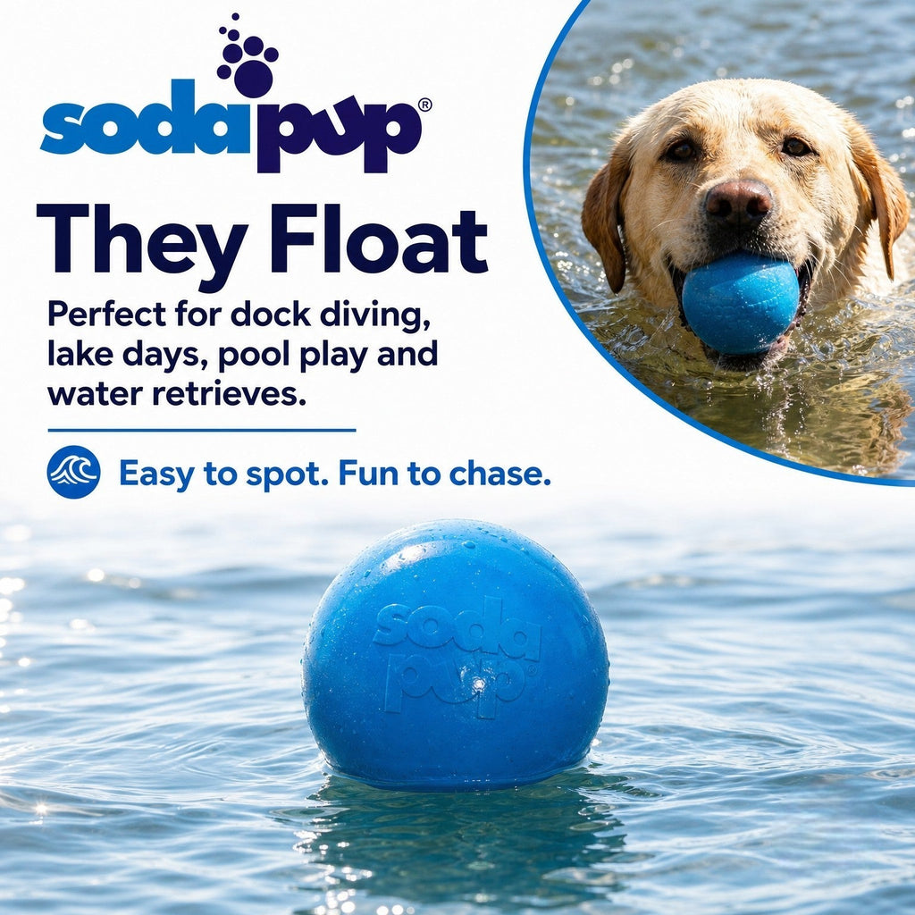 SodaPup Glitter Ball soft PUP-X rubber dog toy – photo 4 of 15