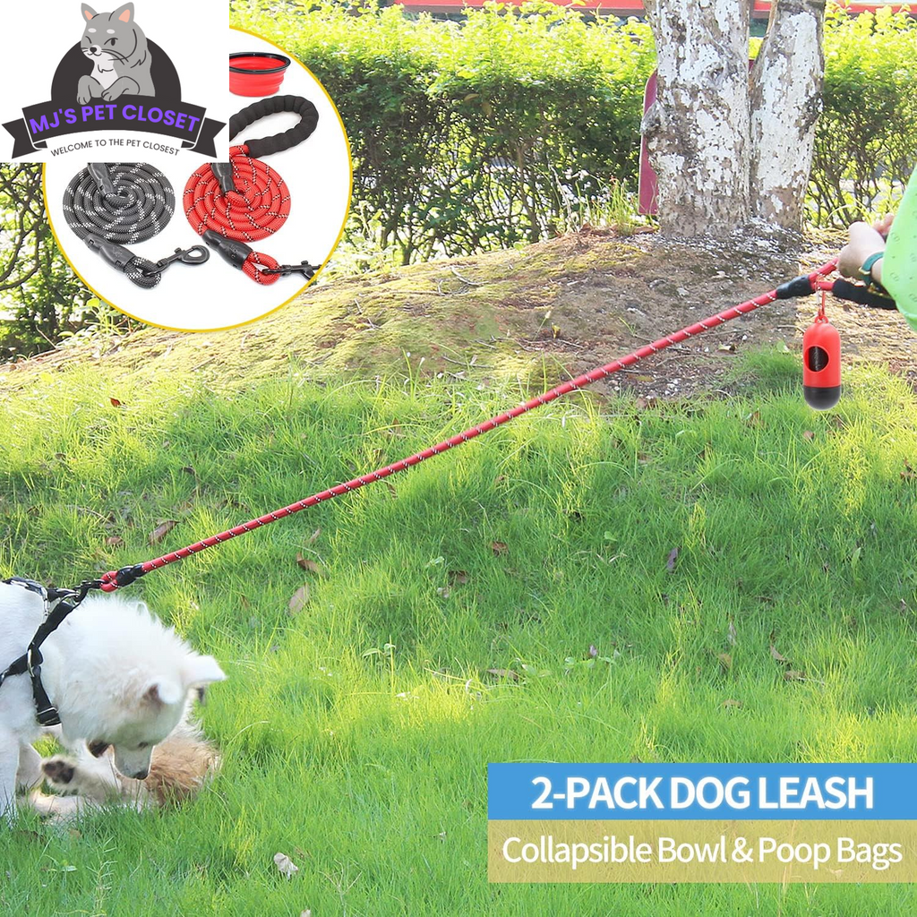 2-Pack Padded Reflective Dog Leashes – 5/6 FT – alternate view 6