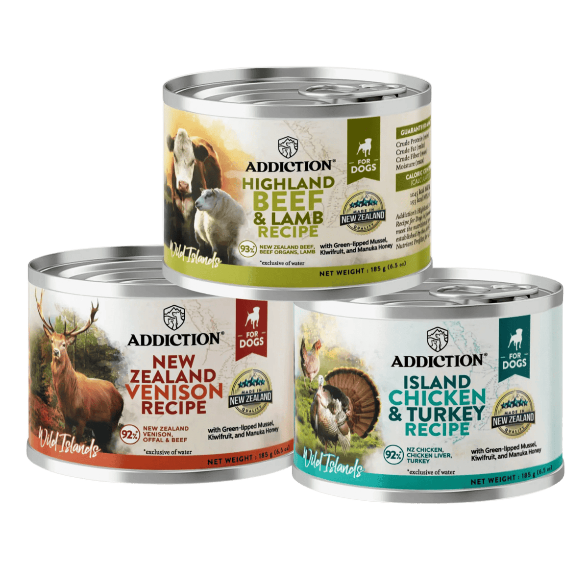 Wild Islands canned dog food mixed flavor bundle package front