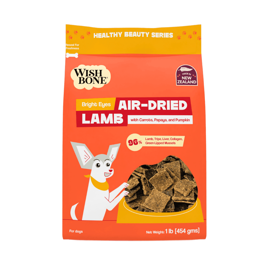 Wishbone air-dried lamb dog food package front