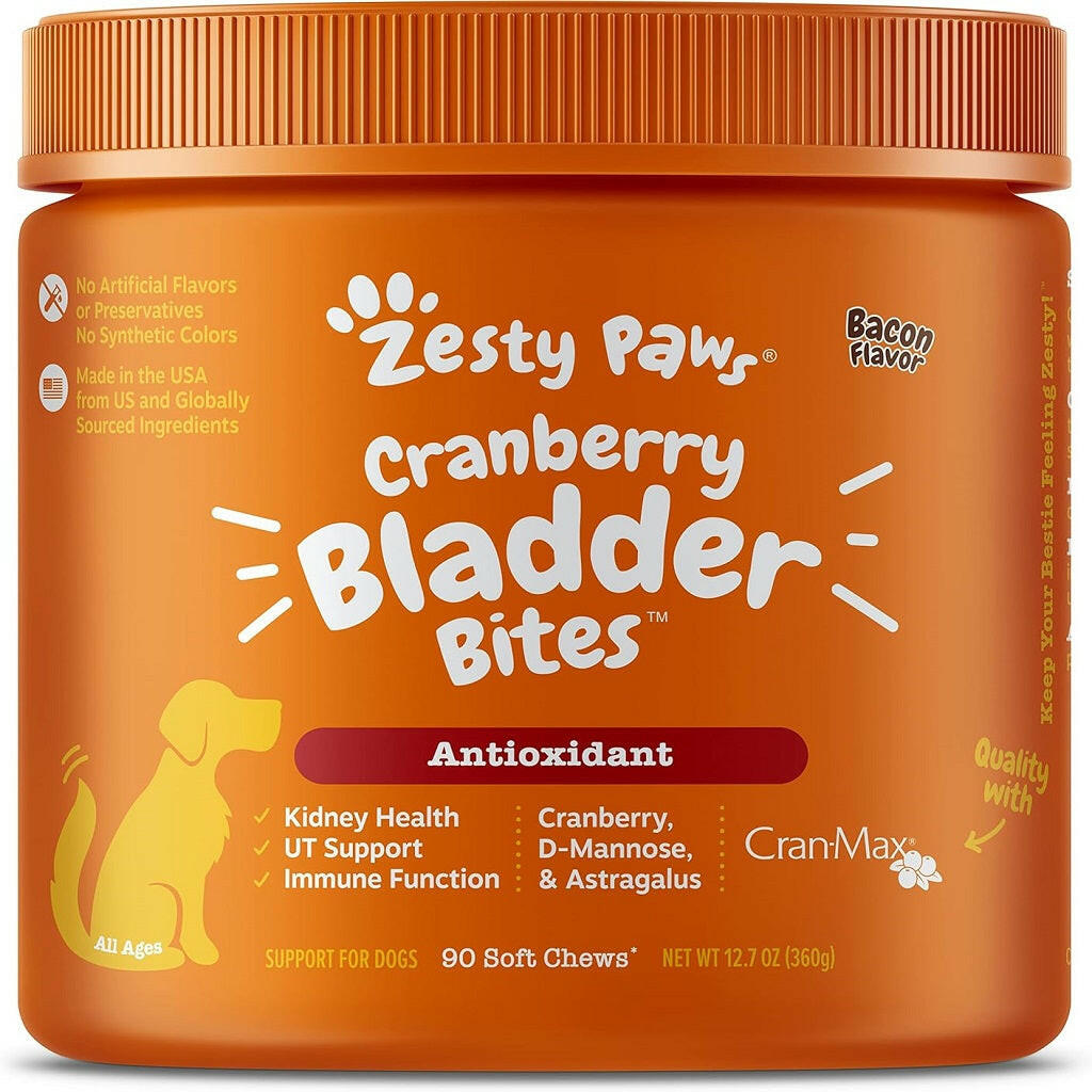 Zesty Paws Cranberry Bladder Bites Bacon Soft Chews – photo 1 of 9