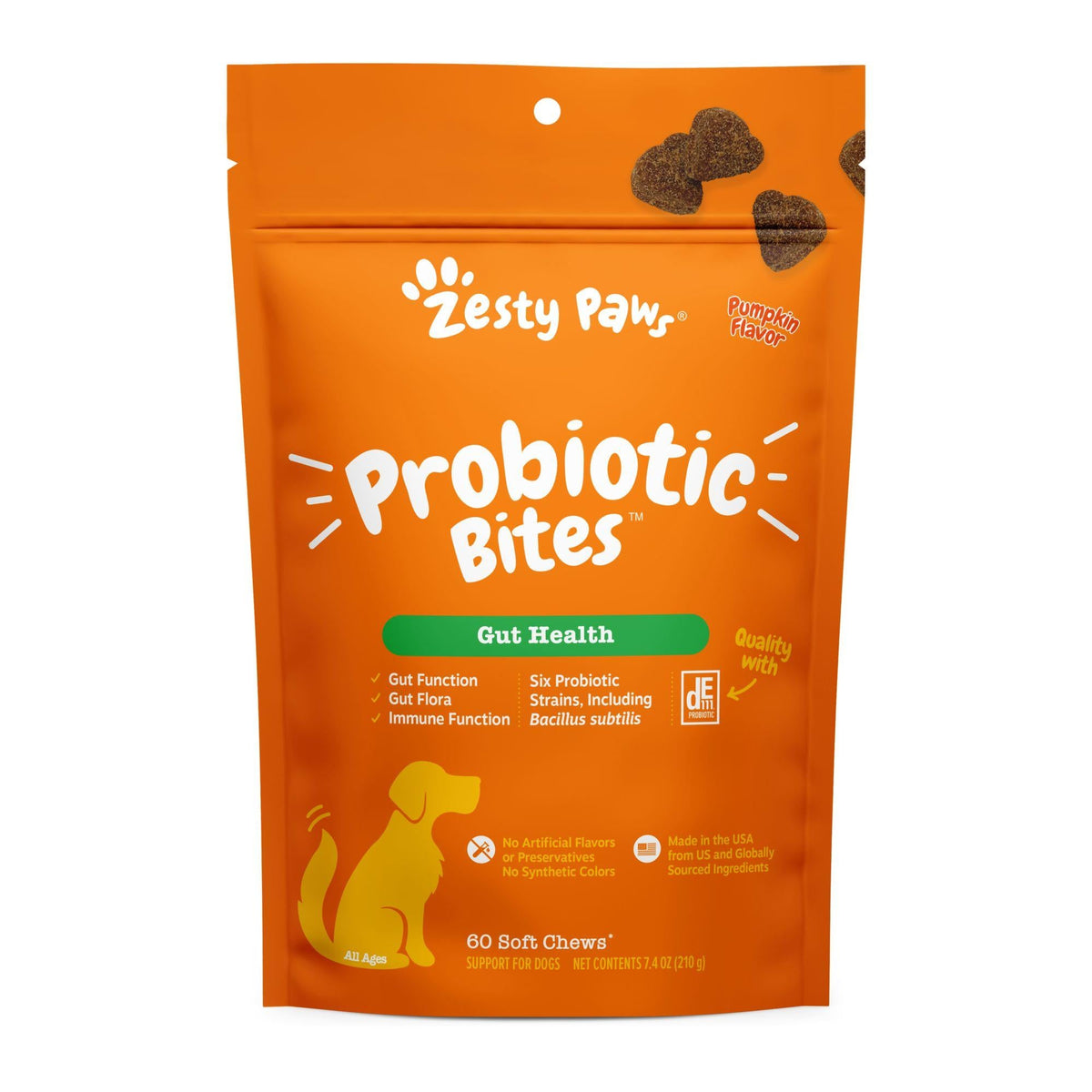 Zesty Paws Probiotic Bites Pumpkin Soft Chews – photo 7 of 7