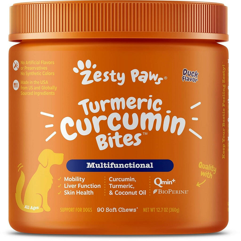 Zesty Paws Turmeric Curcumin Bites Duck Chews – photo 1 of 8